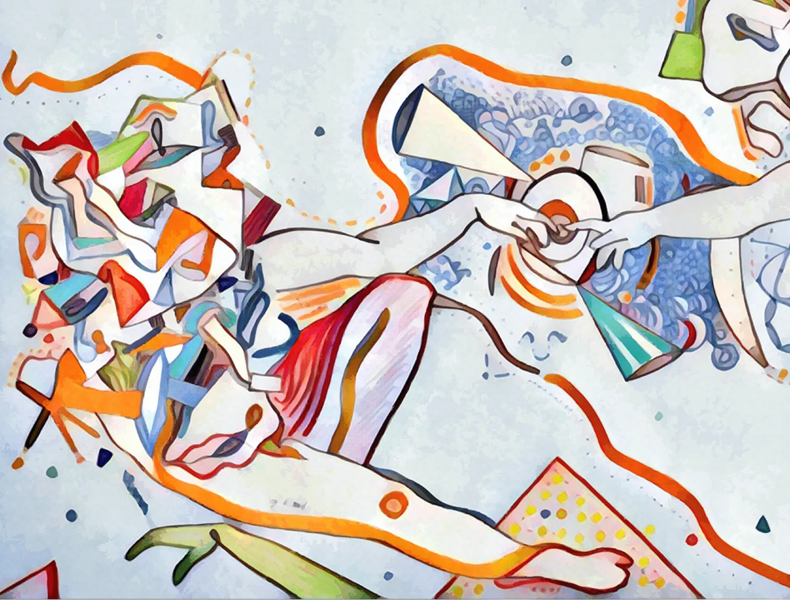 R2D2 is God, creation of AI, daylight version - 250 x 115 cm — 4