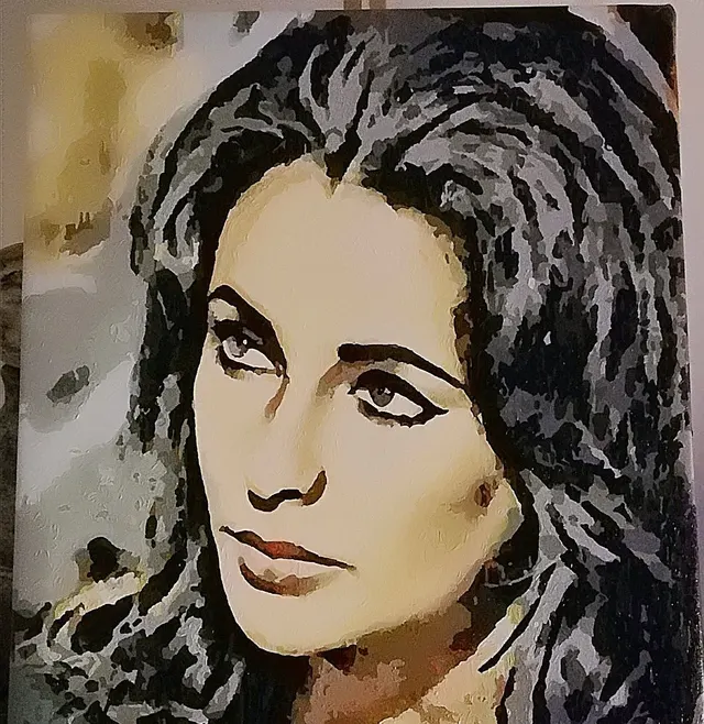 Listening Liz, painting nr.2 of the serie Icons: Death or Alive