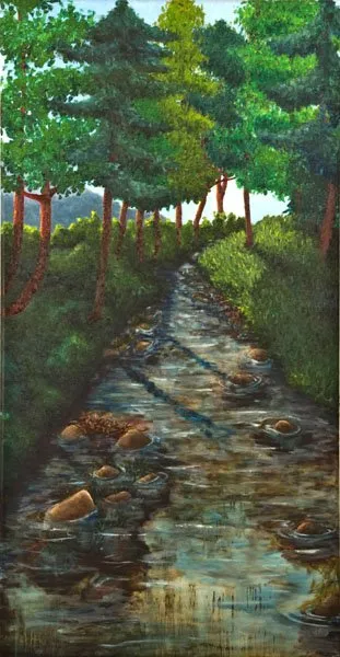 Bosrivier · 2001 · 65×125 cm