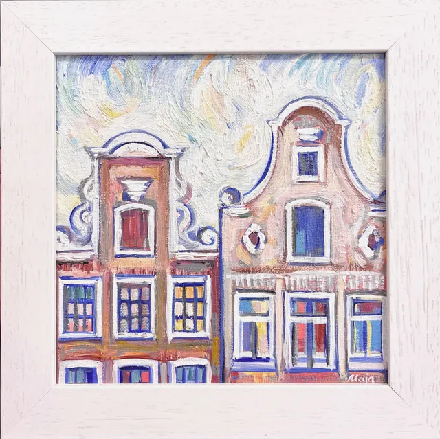 Amsterdam gables in oil