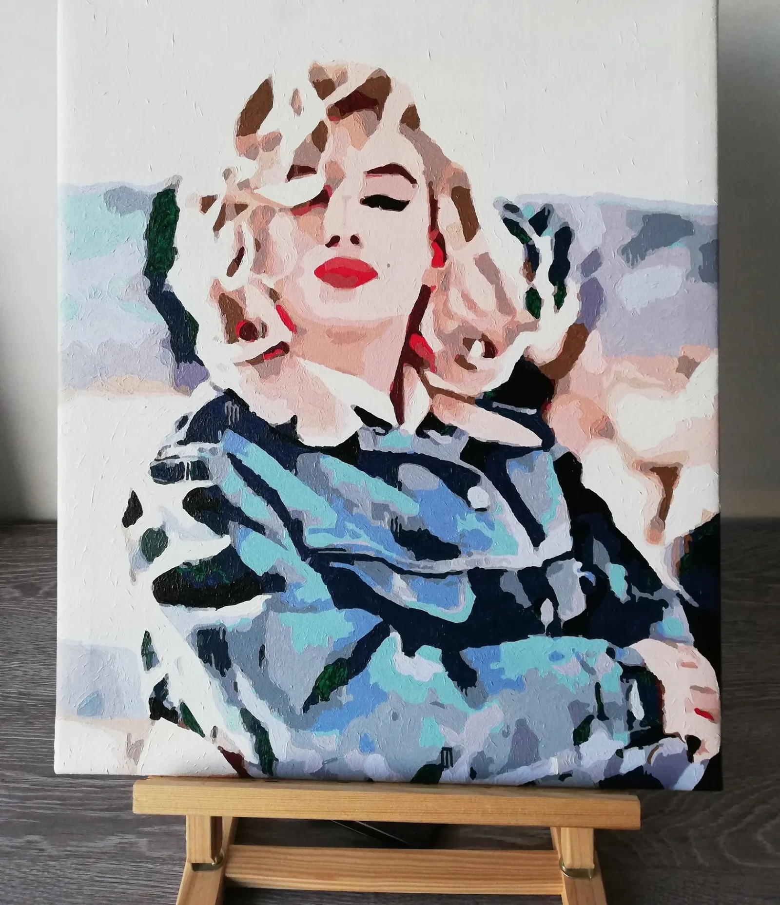Casual Marilyn painting nr.1 Of the collection: Icons Death or Alive · 2020 · 40×50 cm