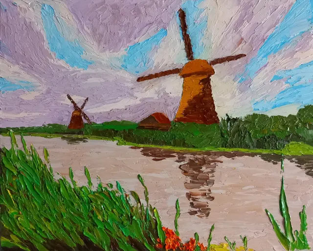 Windmill by the canal