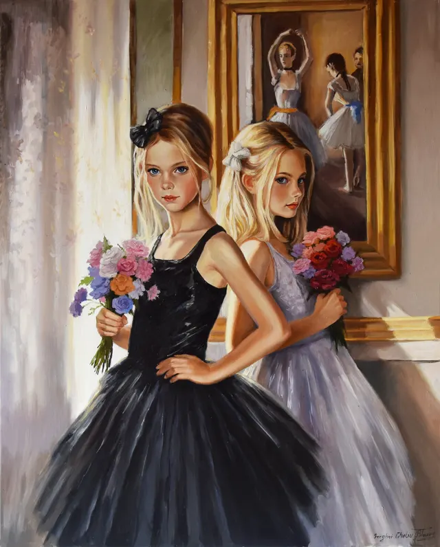 A ballerina portrait with dark background II