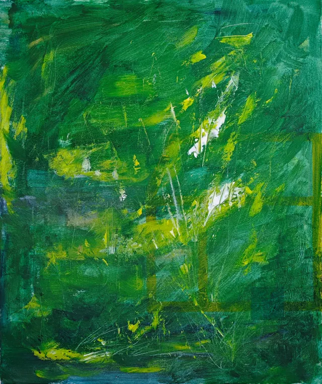 Green In-Between Space - Abstract