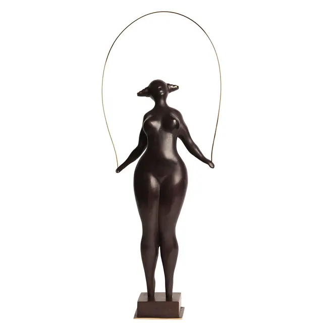 "Summer" Contemporary Figurative Woman Bronze Sculpture