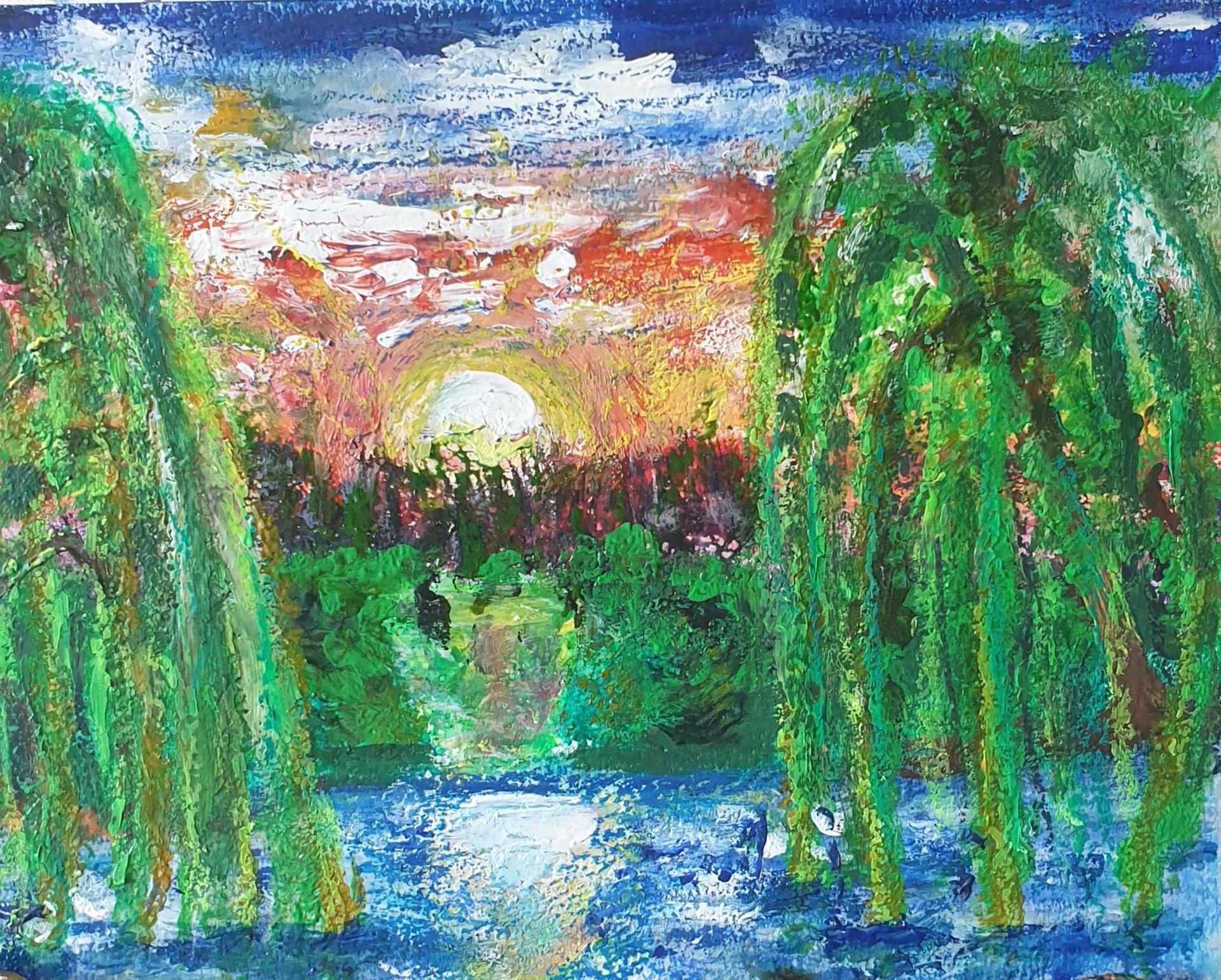 Sunset Over The Willows