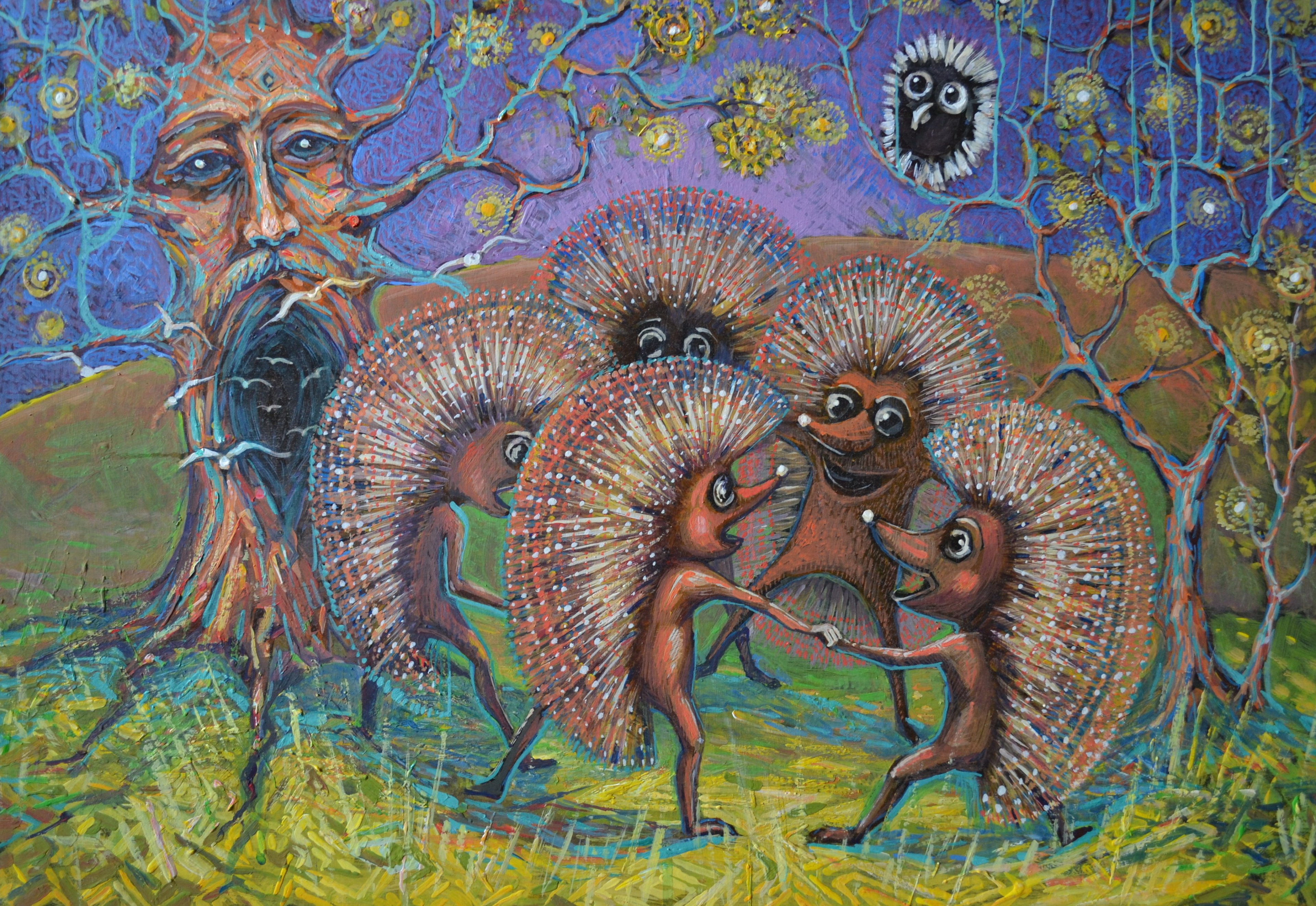 Dancing hedgehogs.