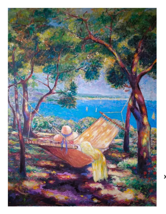 Young woman in hamac