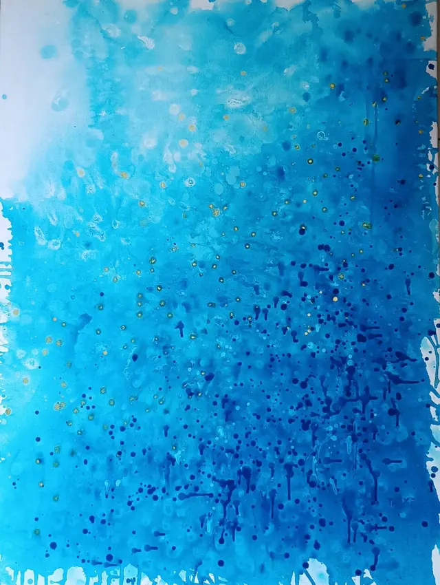 Ocean Calm | Award-Winning Blue Abstract Painting