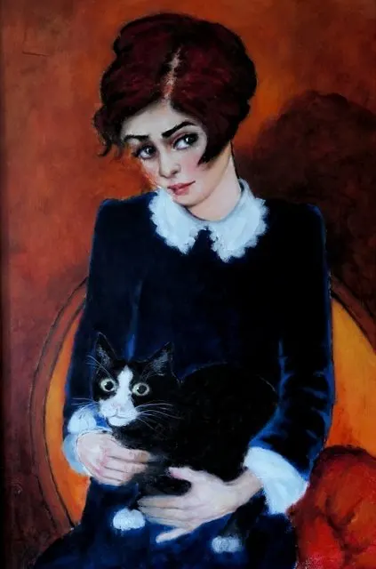 Girl with a cat
