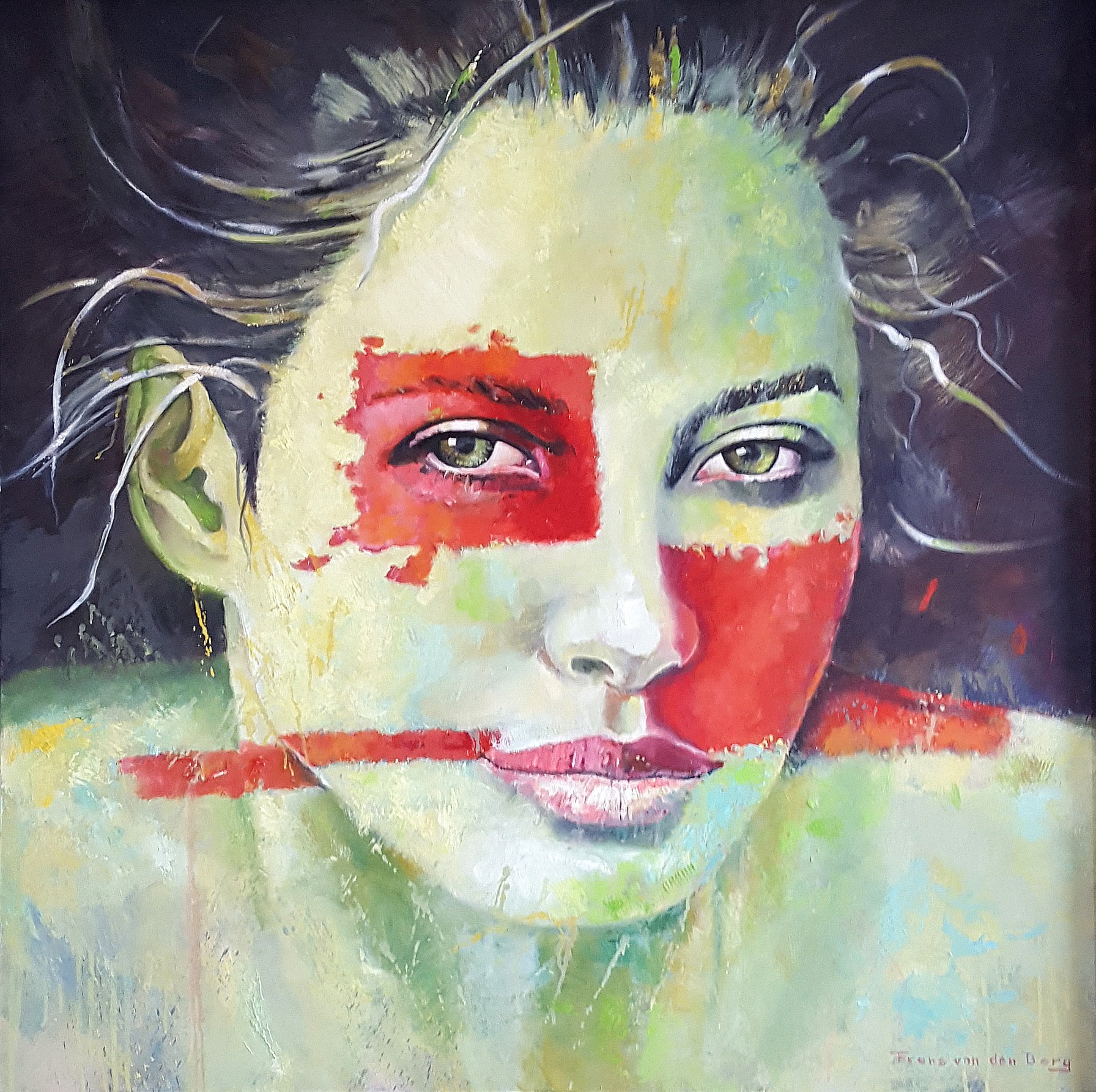 Beauty with red color areas
