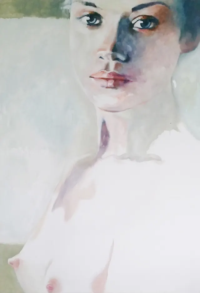NUDE WOMAN STARING AT YOU