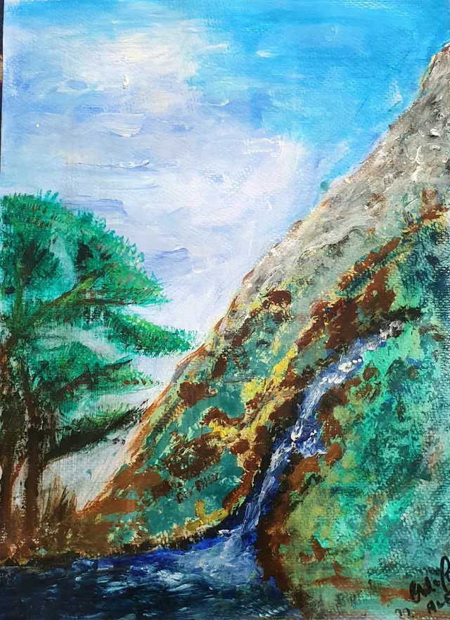 'On The Foothills Of The Lonely Mountain' Original Watercolour From A.L.Emanuel.