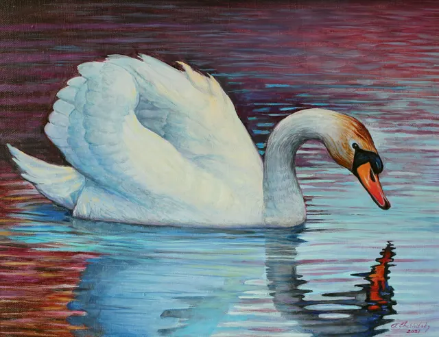 Autumn swan
