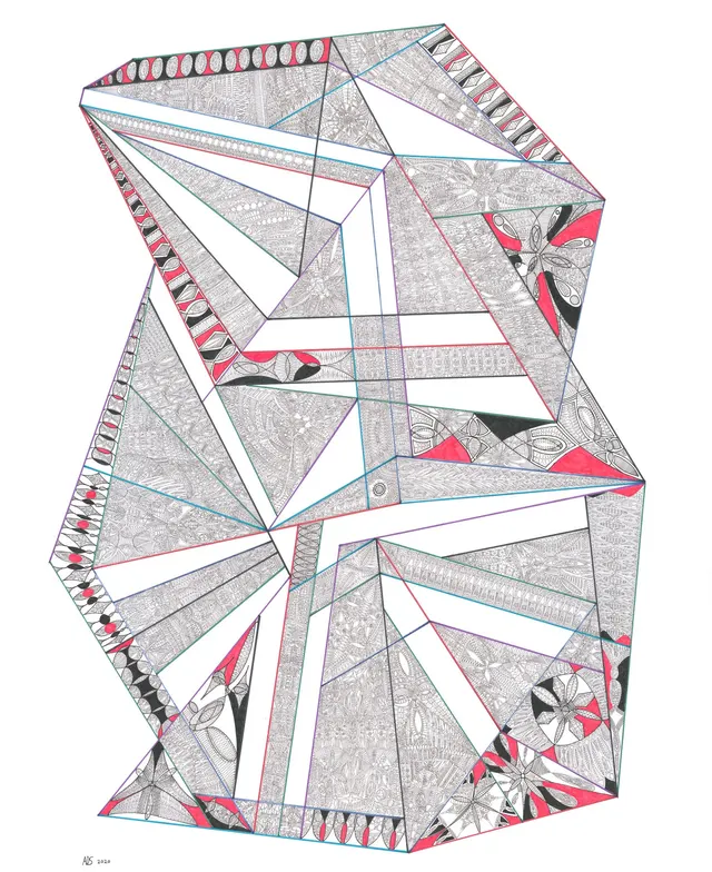 CORONA 2020 A1 Rotring drawing Giclée  Artprint