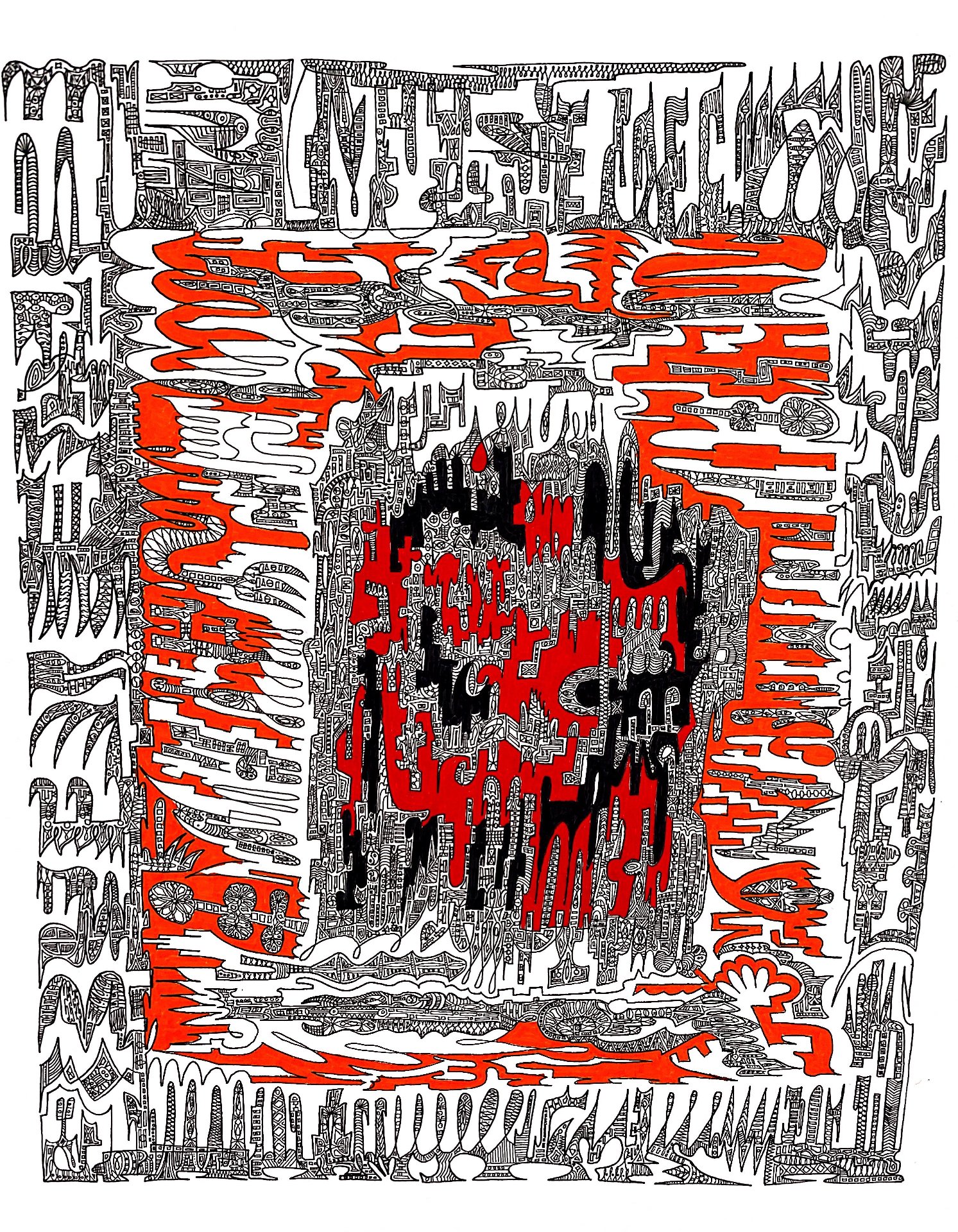 CITY 2019 A3 Rotring drawing Giclée Artprint