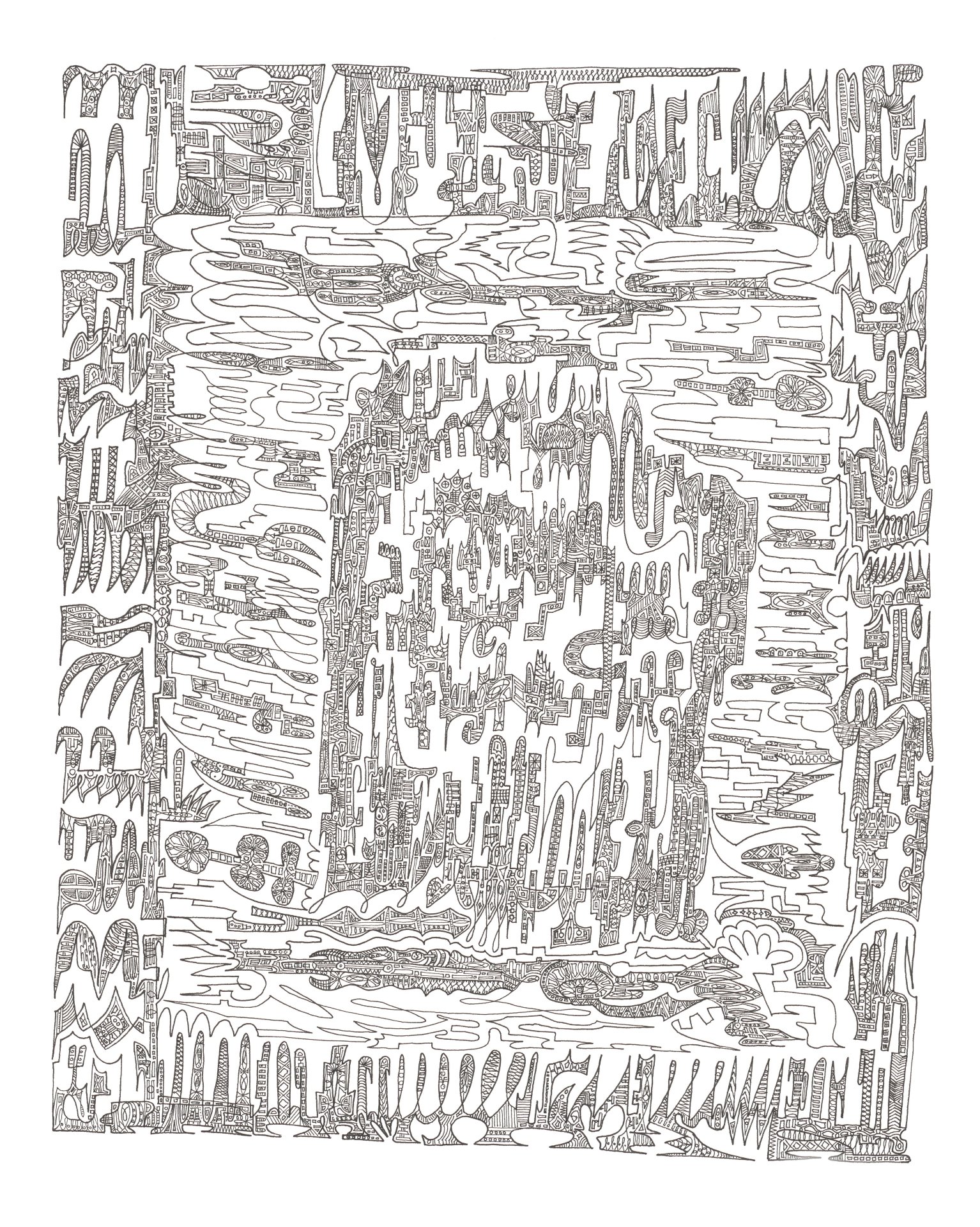 CITY 2019 A3 Rotring drawing Giclée Artprint