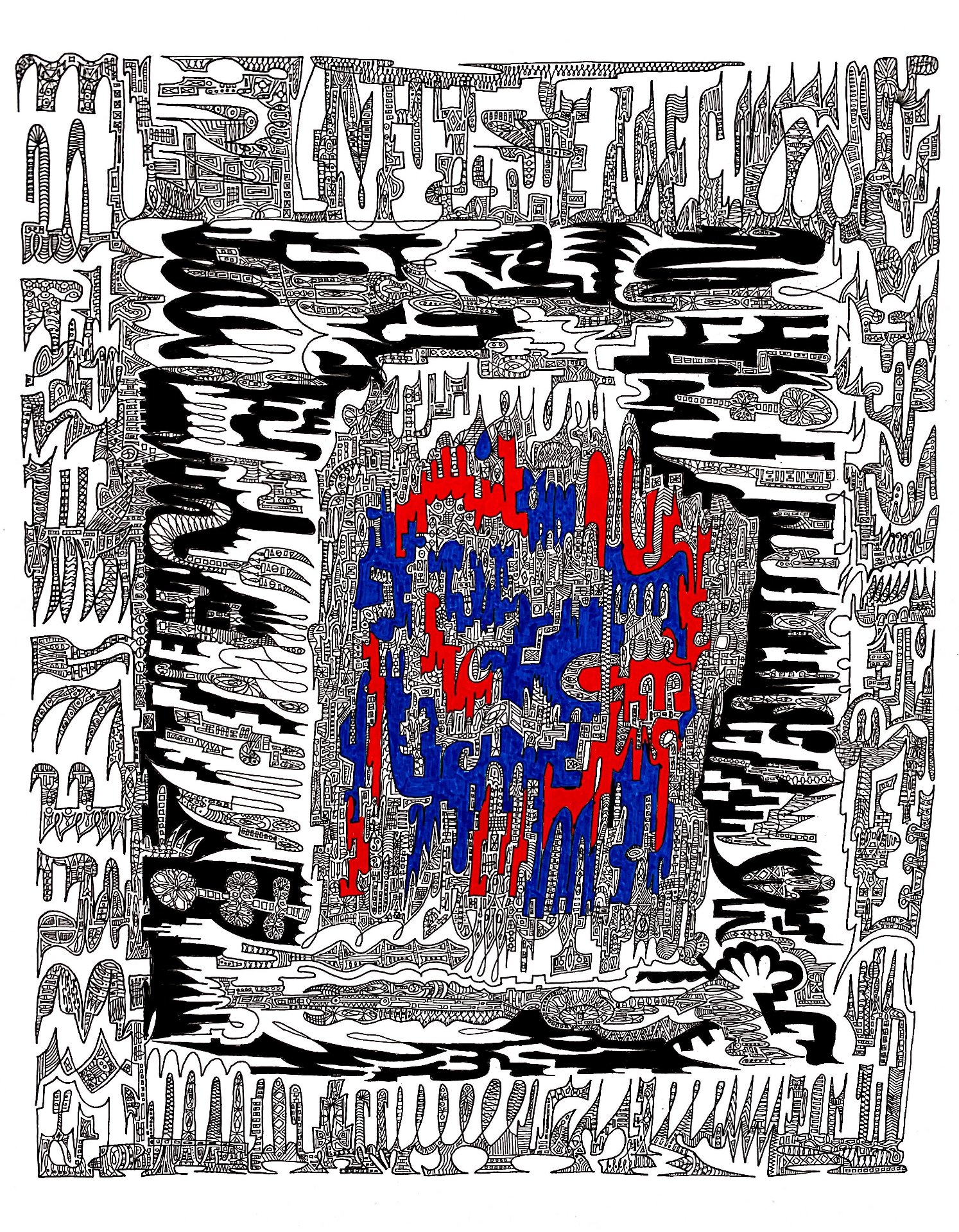 CITY 2019 A3 Rotring drawing Giclée Artprint