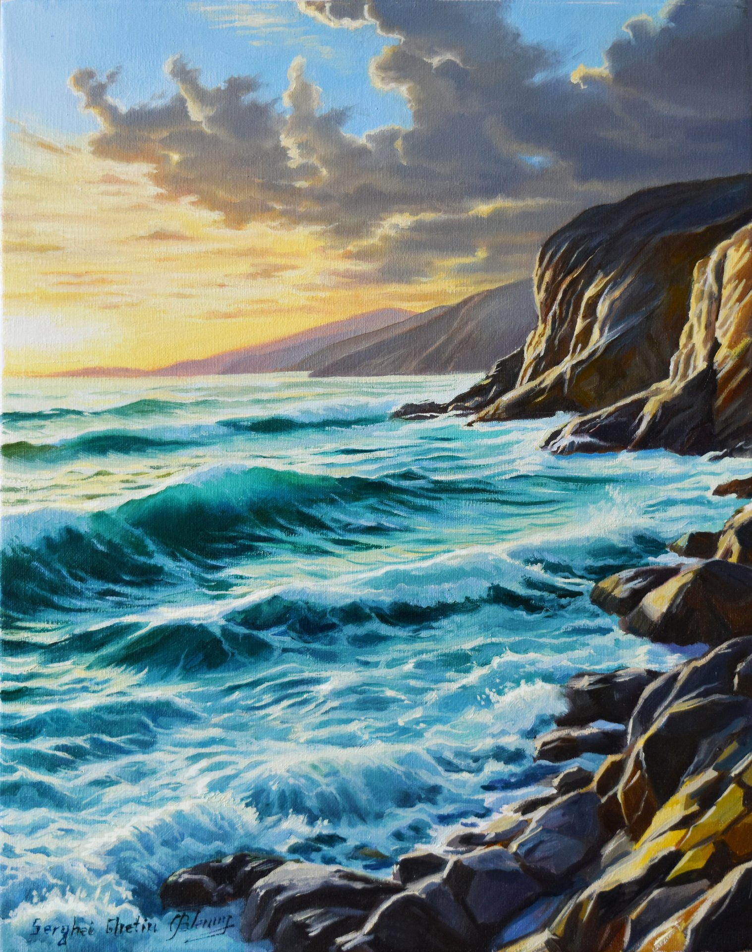 The evening ocean