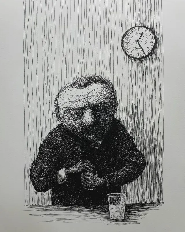 Old Man Opening A Can