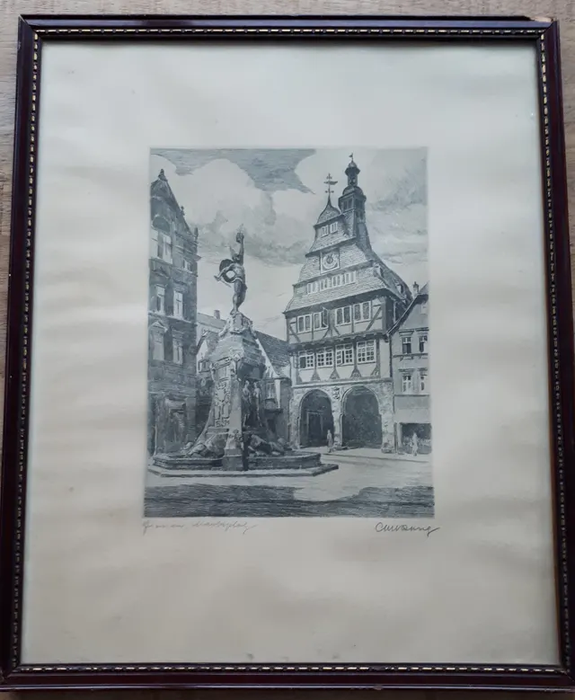 Giessen Gedenkmal und Rathaus