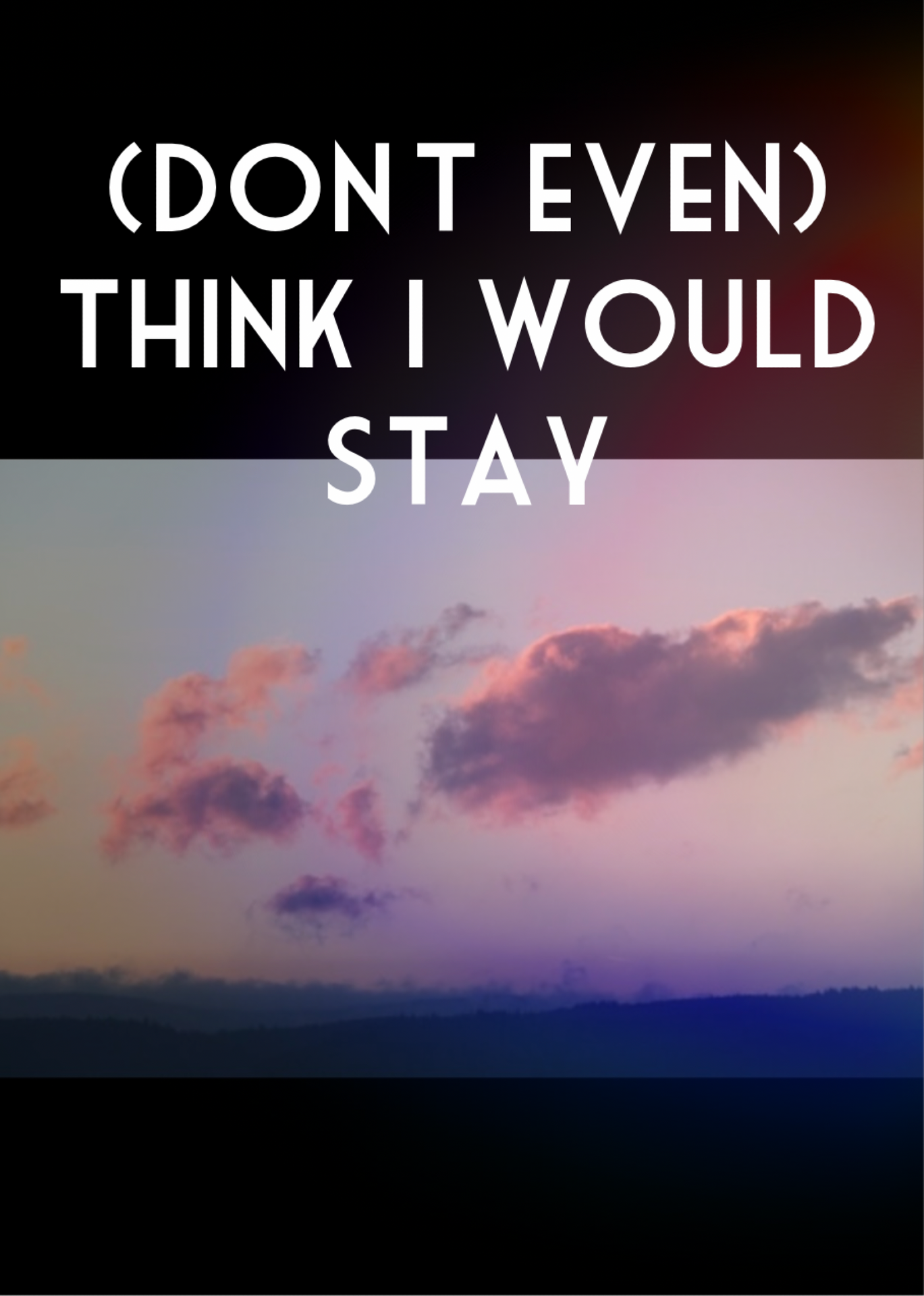 I could !