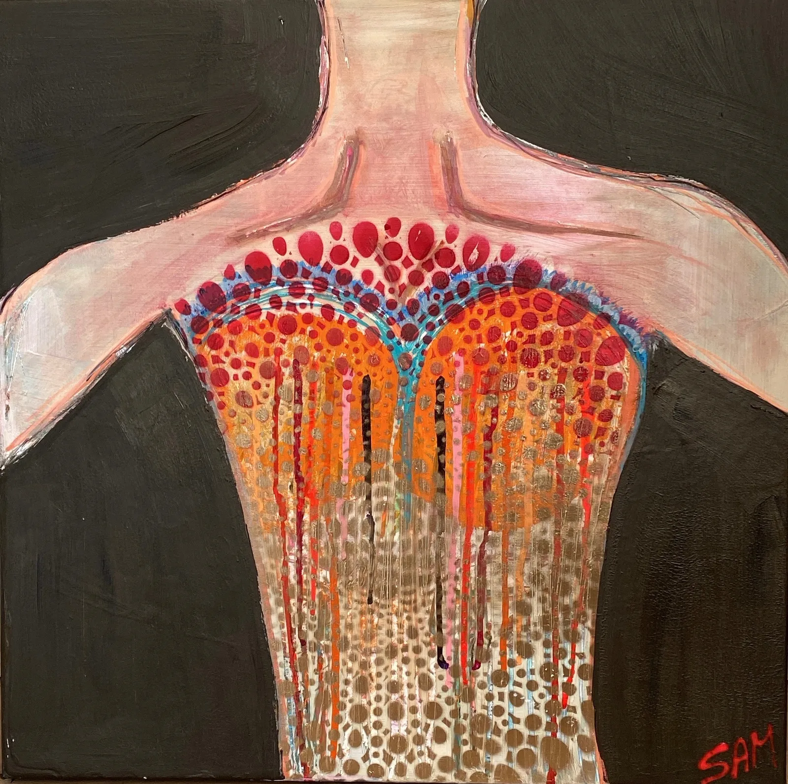 Exept your figure — Sam Bijl, acryl , inkt,spray paint