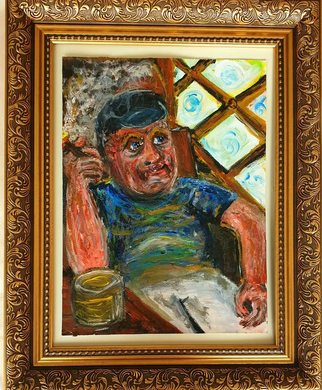 The Unfinished Monsiuer Baguette in Pondering Repose, Surrealist Study, ALE.