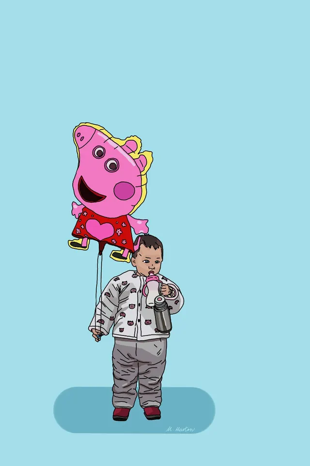 Boy with a baloon