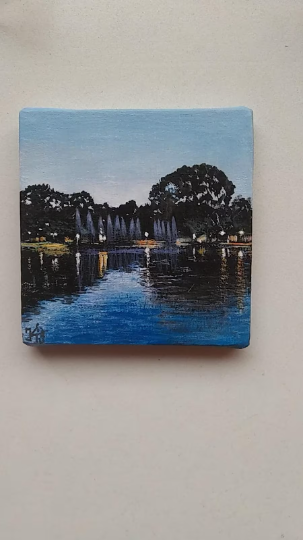 Painting of landscape of Centenary Park