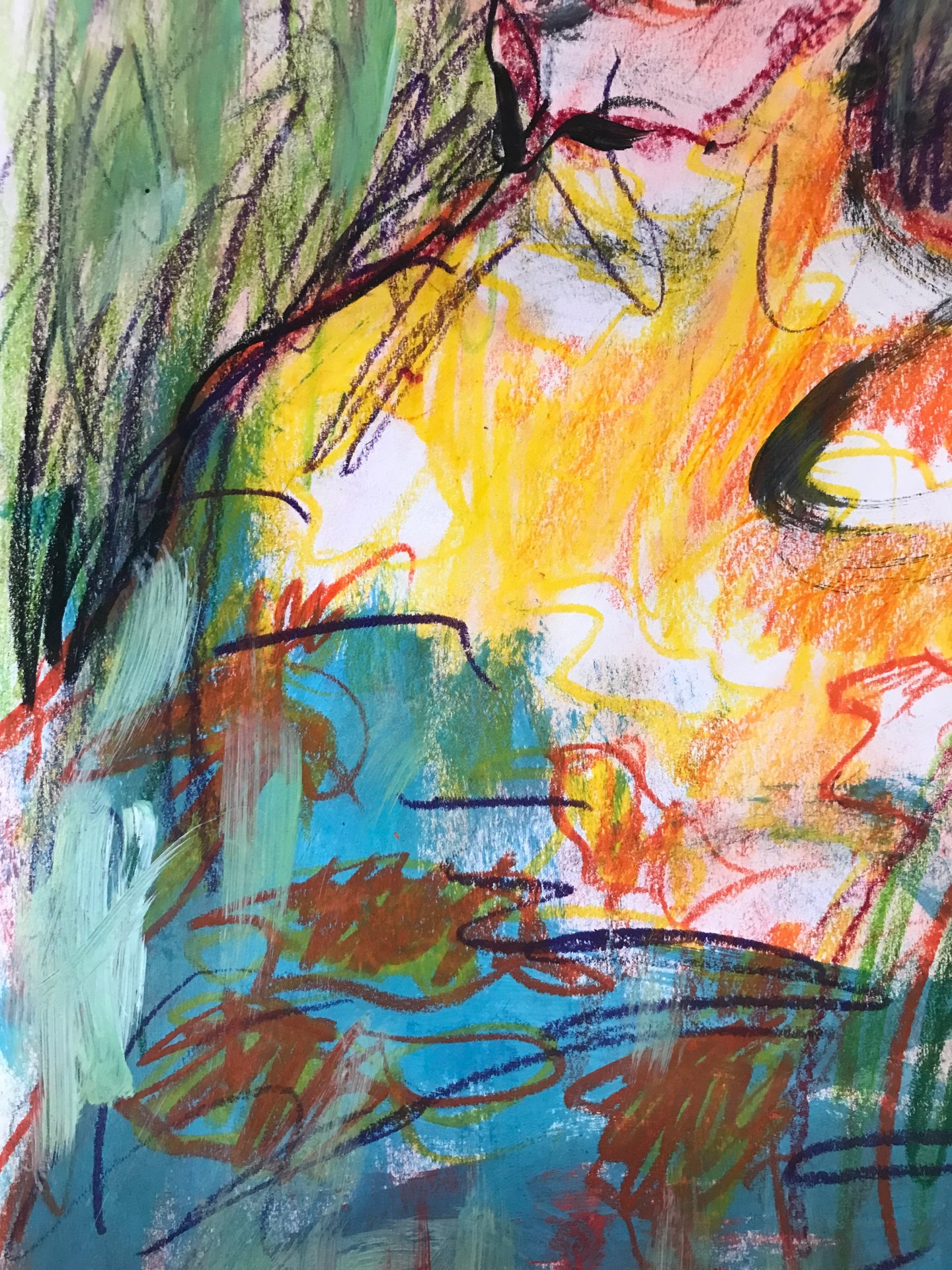 Jozefina, Where are you Taking us - 2020 - Pastel, Acrylic on Paper - 45x64cm - 1