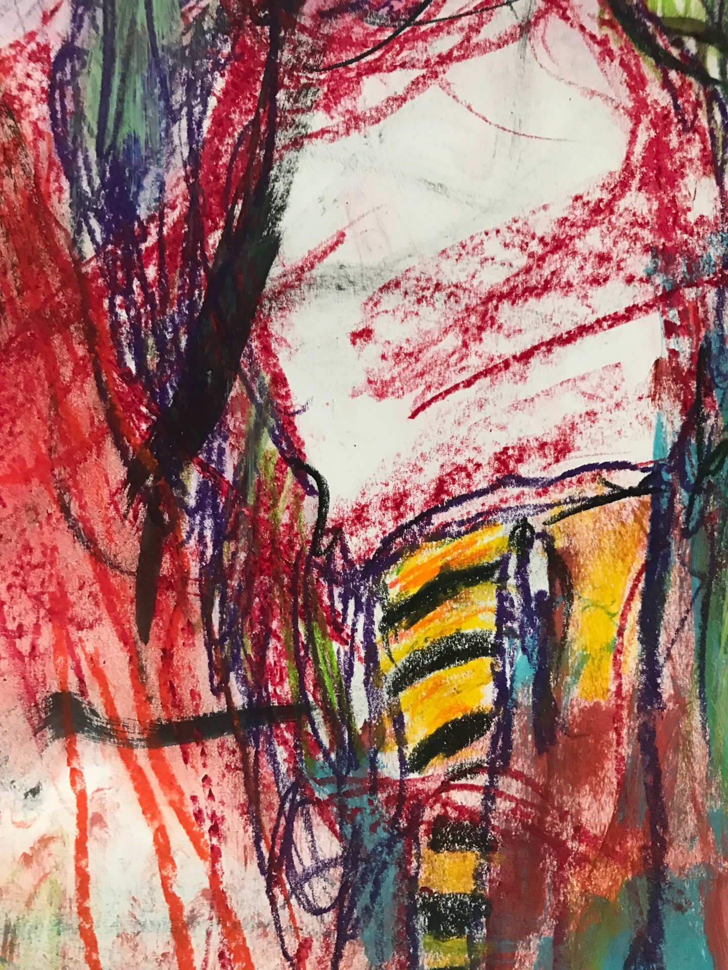Jozefina, Where are you Taking us - 2020 - Pastel, Acrylic on Paper - 45x64cm - 1