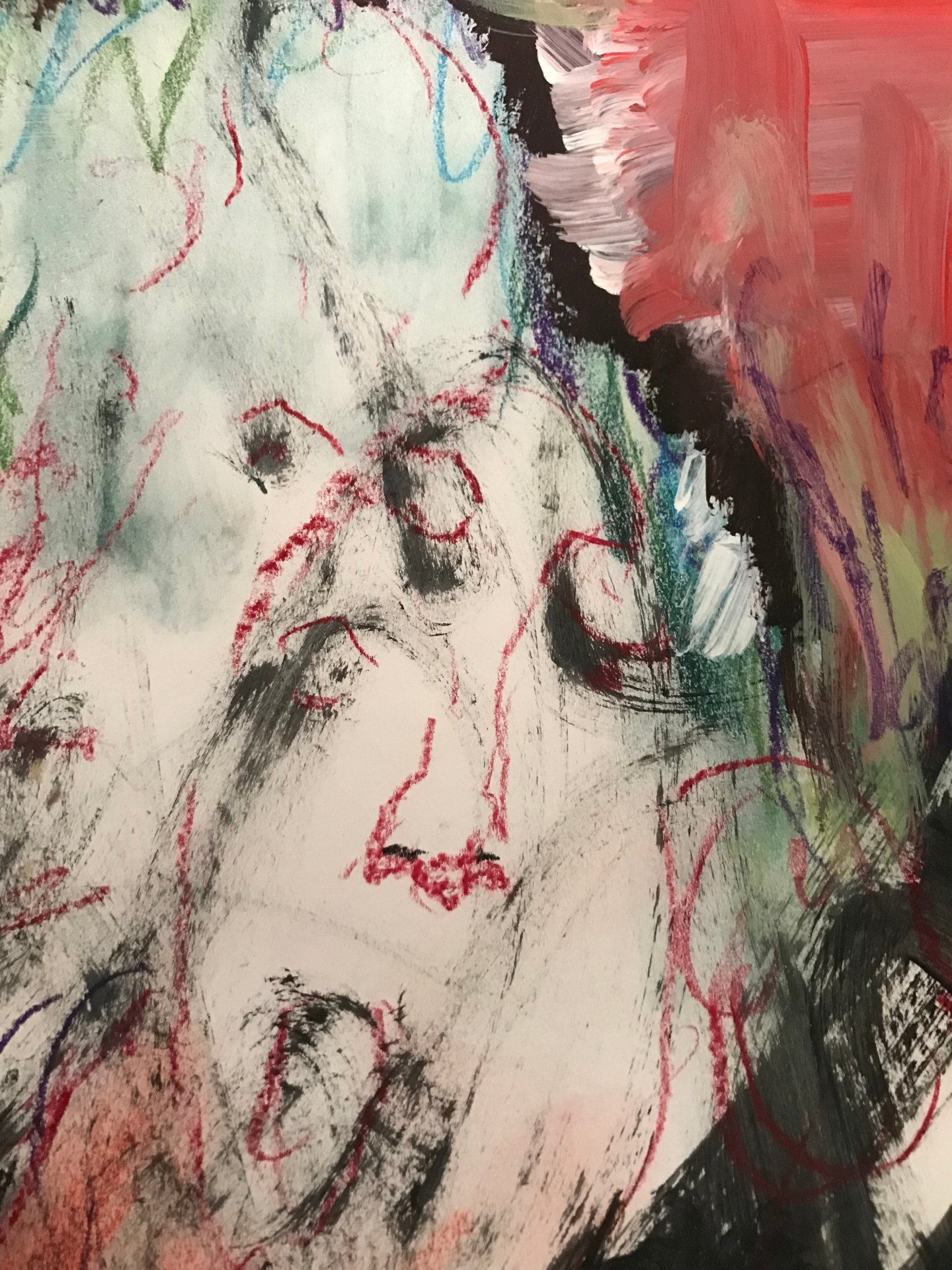 Jozefina, Where are you Taking us - 2020 - Pastel, Acrylic on Paper - 45x64cm - 1
