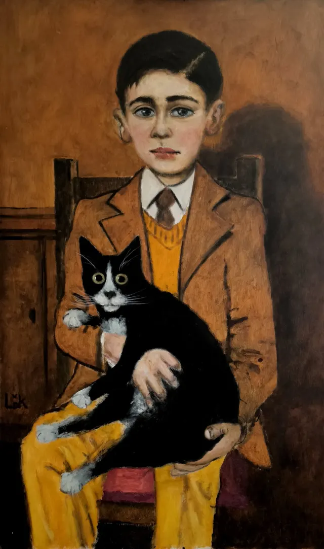 Melancholy, Boy with a cat