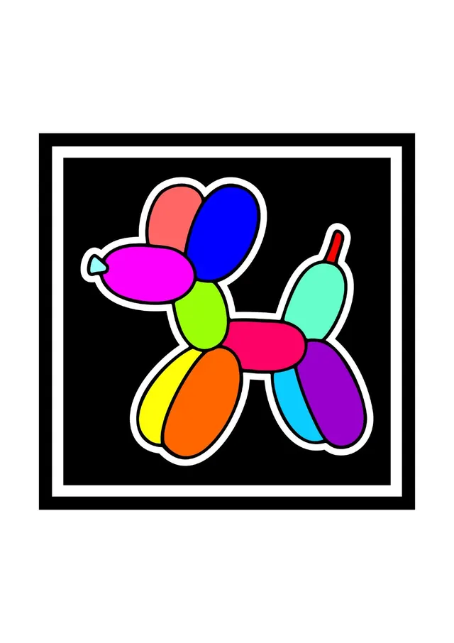 Multicolored balloon dog - Inspired by the work of Jeff Koons