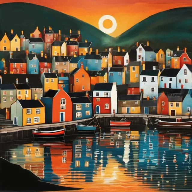 Sunset in the Village