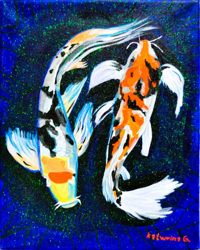 CRISTALLO GOLD ,Lucidato Starlit , Fish couple