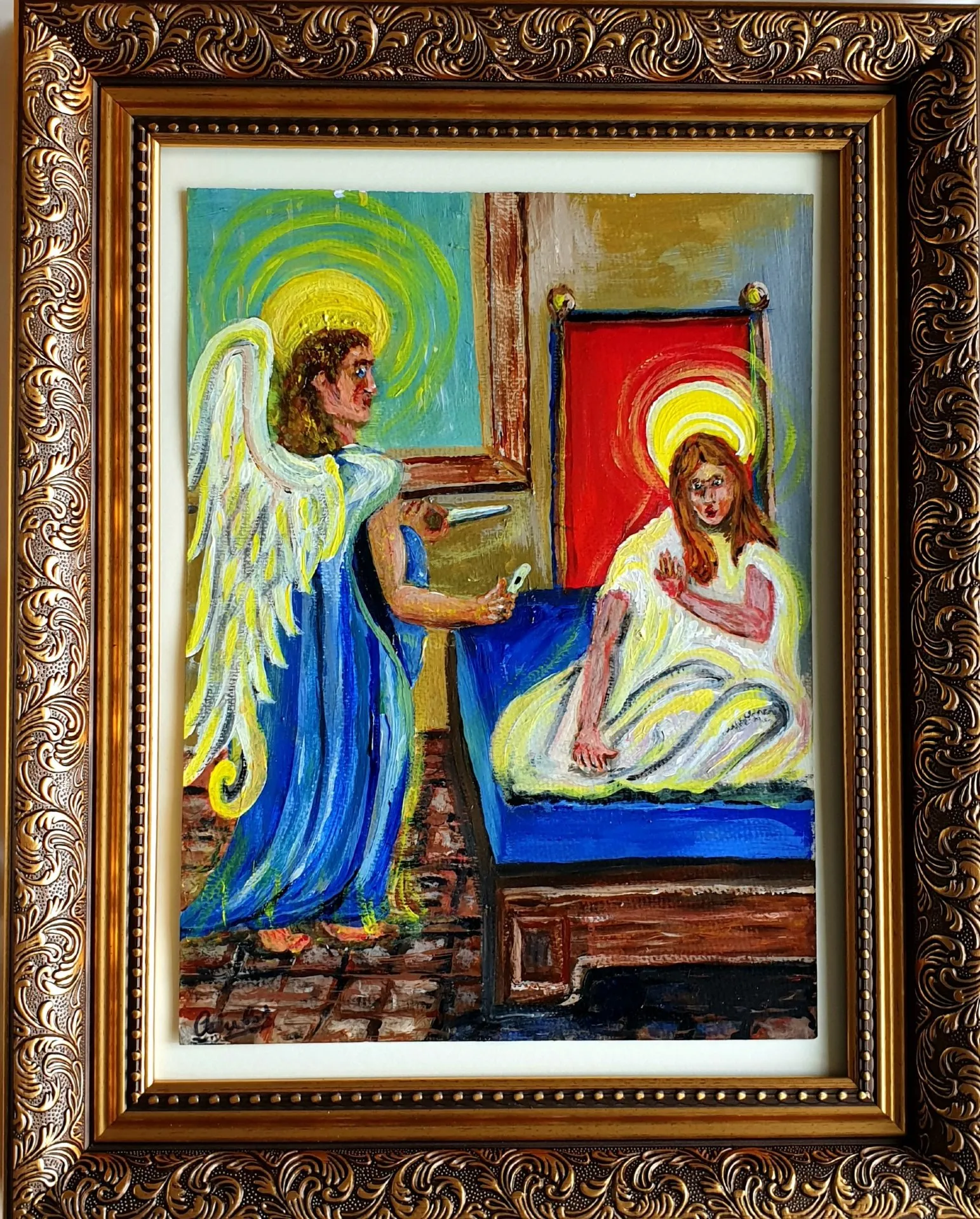EMANUEL. 'Annuntiatio' Sissy, Aida & The Turkey Baster, Medieval Liturgical. · 2020 · 27.9×38.1 cm