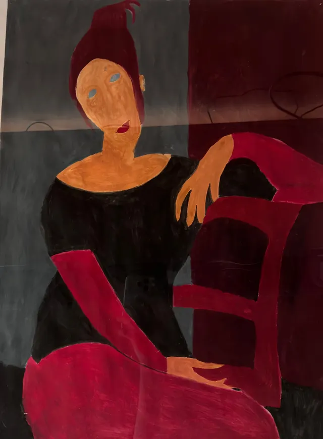 De vrouw van de kunstenaar