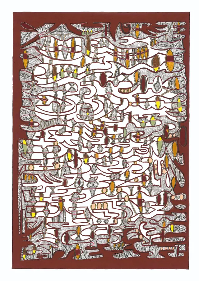 BROWN 2020 A2 Rotring drawing Giclée  Artprint