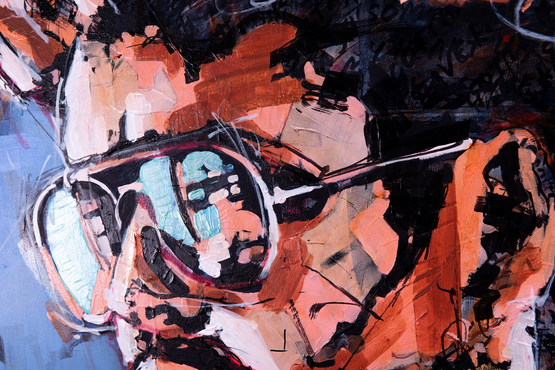Wham! George Michael Acrylic Painting: Vibrant Pop Art on Canvas