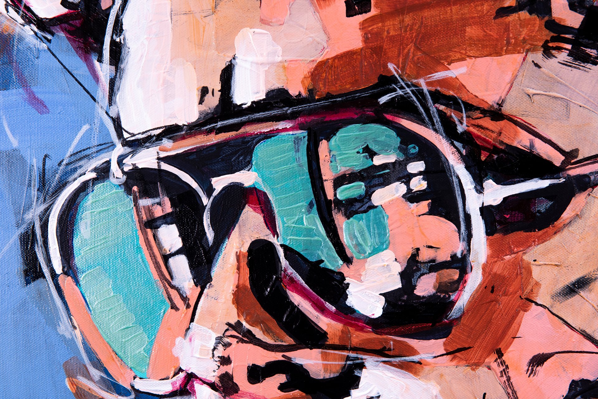 Wham! George Michael Acrylic Painting: Vibrant Pop Art on Canvas