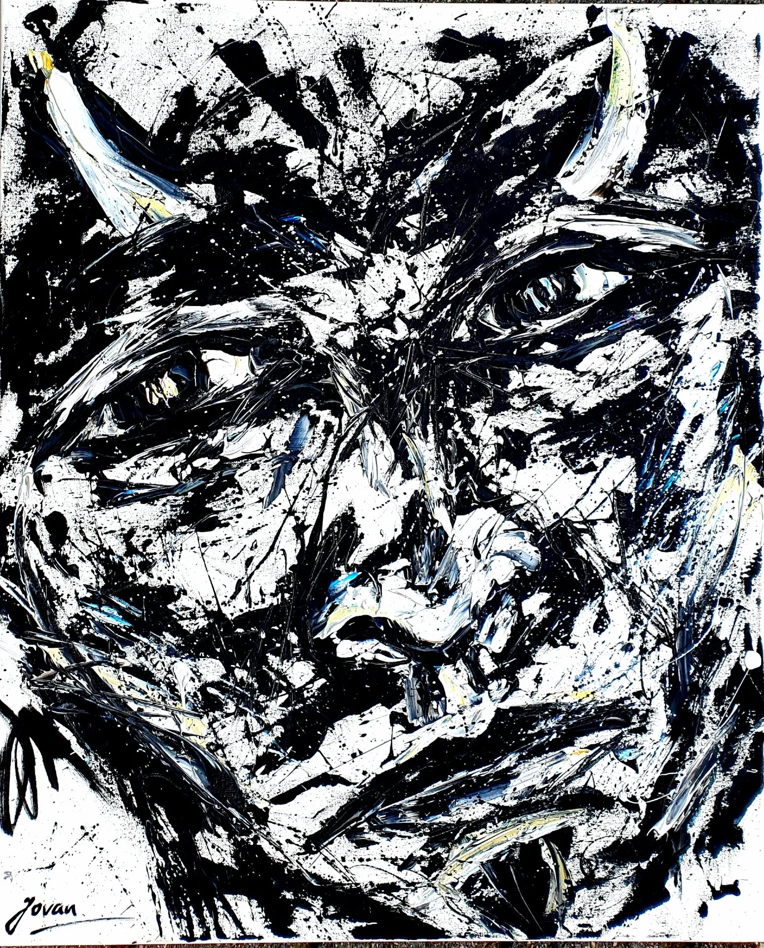 He, (Lucifer the Fallen Angel) · 2023 · 60×73 cm