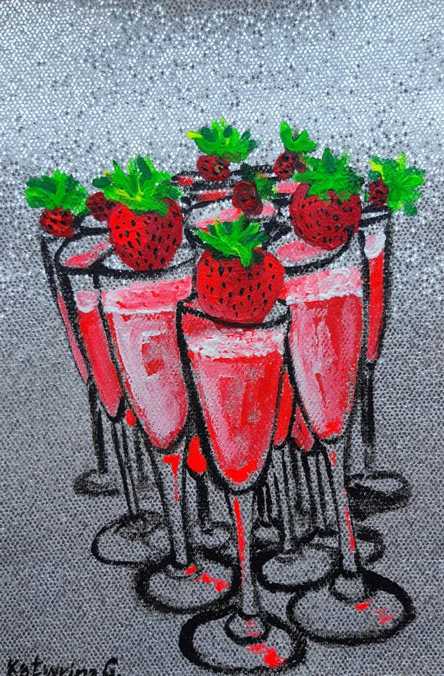 STRAWBERRY COCKTAIL , DECOR KITCHEN