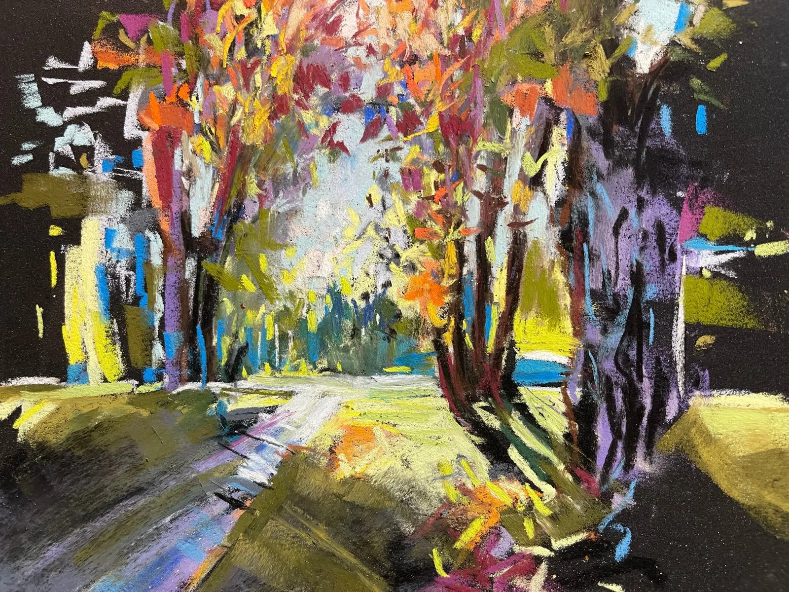 Het park in de herfst
