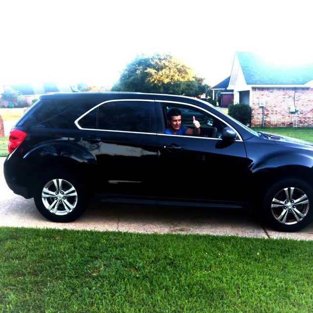 Dad in the car