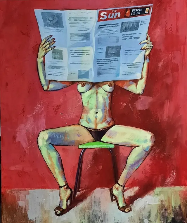Girl and Newspaper