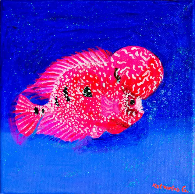 CRISTALLO GOLD ,Lucidato Starlit ,  Fish pink - rose