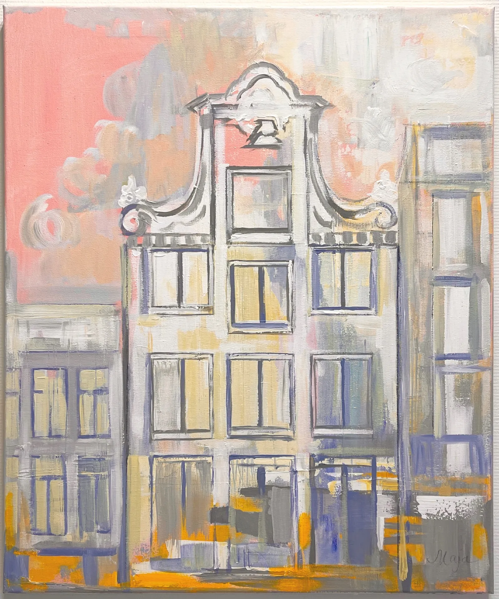 Amsterdam canal house I · 2023 · 50×60 cm