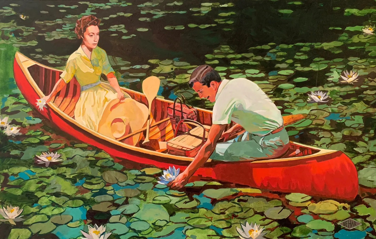 Canoe Date · 2019 · 76.2×121.9 cm